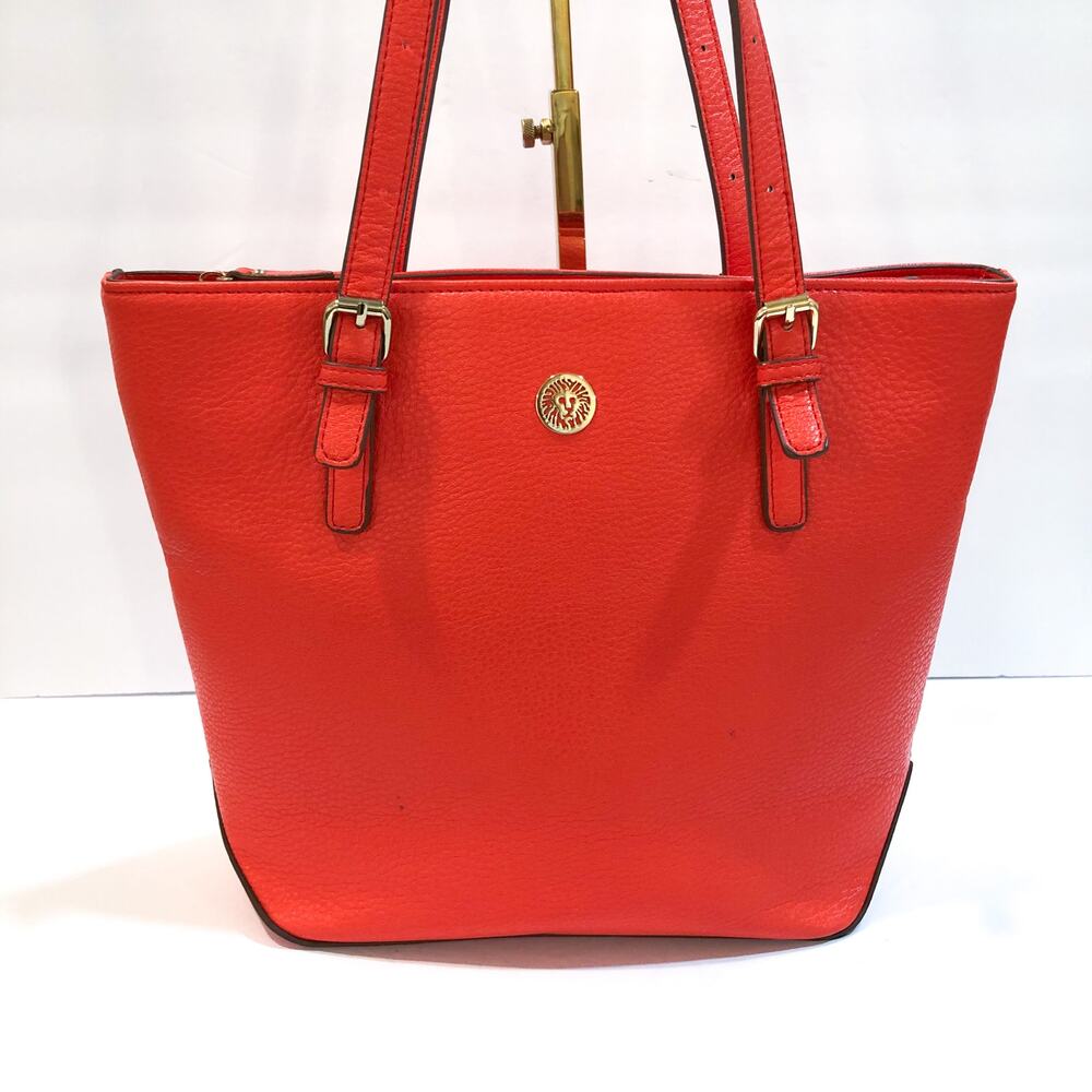 Anne Klein Tangerine Orange Lily Tote Bag - Picture 2 of 8
